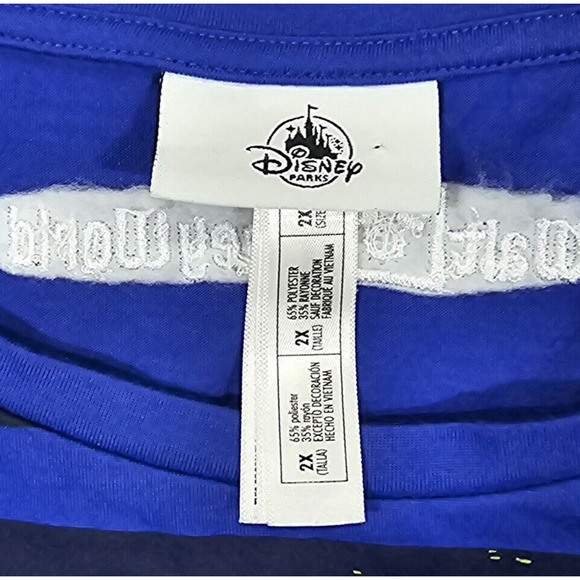 Disney Parks ADULT SIZE 2X 2020 Dated Tank Top Mickey Donald Pluto Goofy Blue - Picture 5 of 9